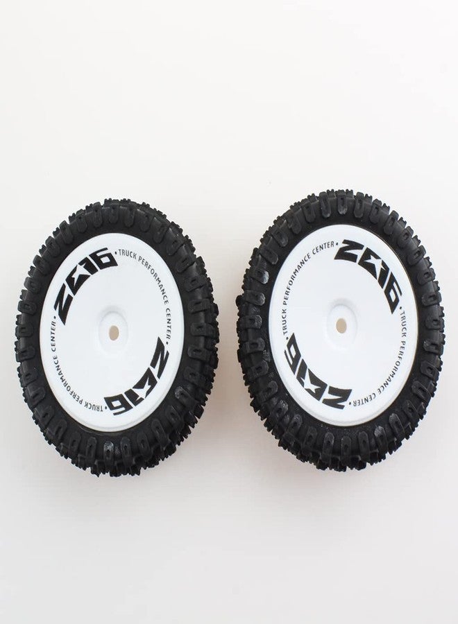 KingVal Replacement 2PCS Front Tire Tyre Wheel RC Spare Parts Compatible with WLtoys 124007 RC Car - Image 3